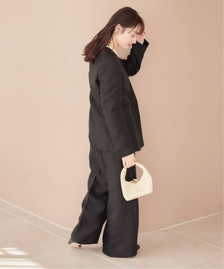 Shantung V Neck ジャケット（ノーカラージャケット）｜Plage 