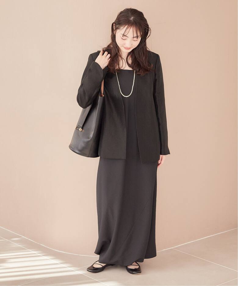 Shantung V Neck ジャケット（ノーカラージャケット）｜Plage 