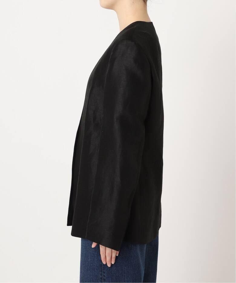Shantung V Neck ジャケット（ノーカラージャケット）｜Plage 