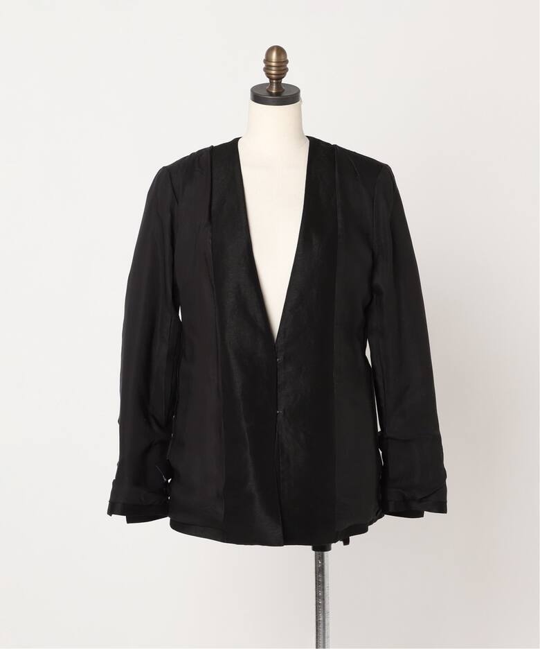 Shantung V Neck ジャケット（ノーカラージャケット）｜Plage 