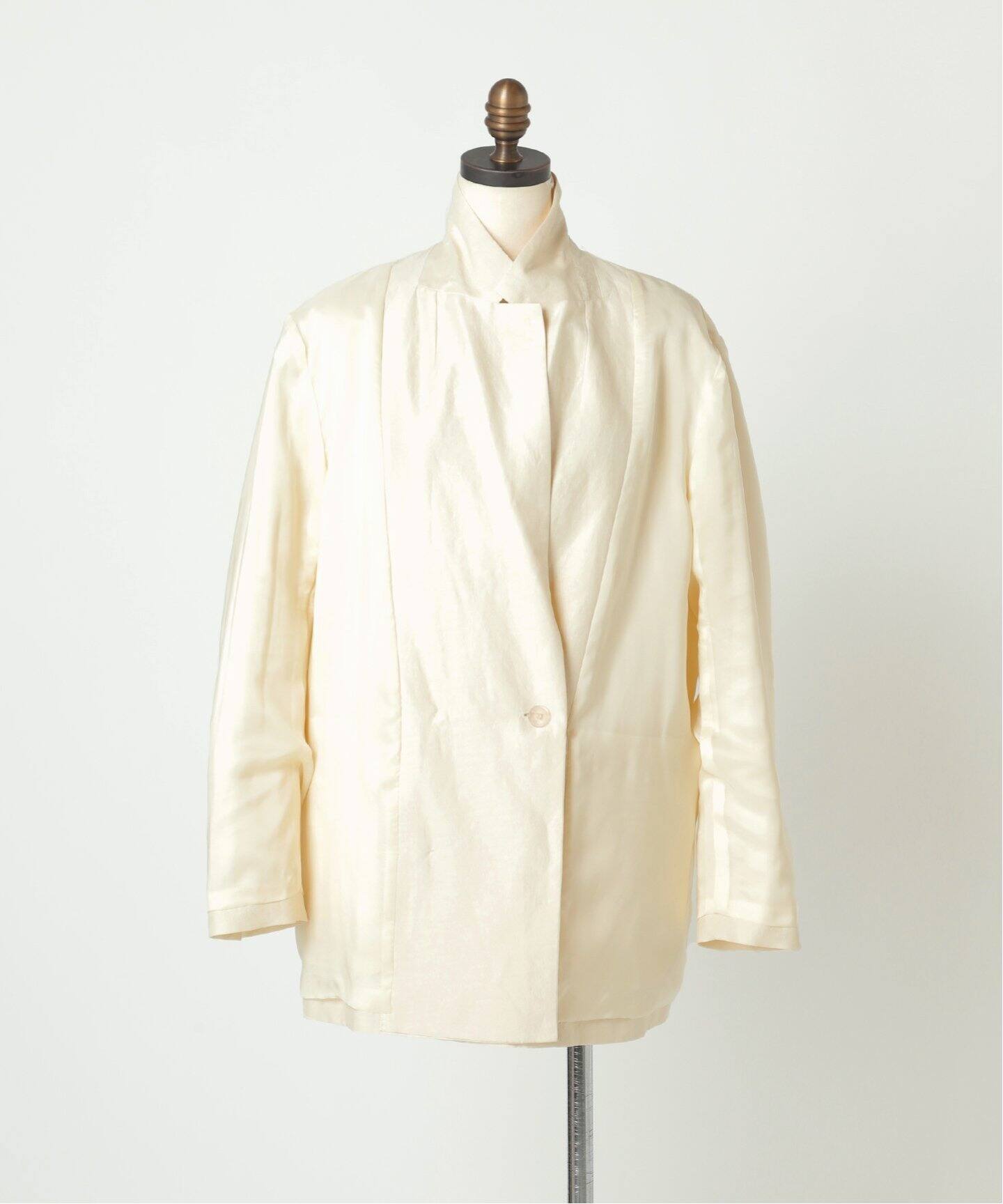 【美品】plage VIS/LINEN DB ジャケット / グレー VIS/LINEN DB ジャケット（テーラードジャケット）｜Plage