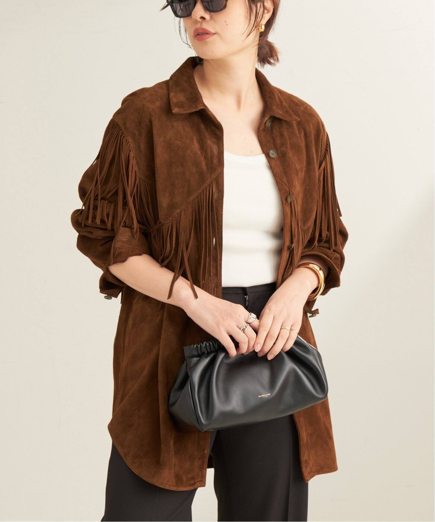 THE GREAT./ザ グレイト THE SUEDE FRINGE SHIRTS ジャケット（その他