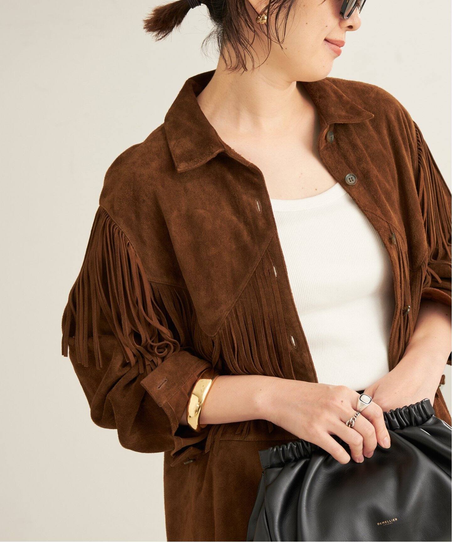 THE GREAT./ザ グレイト THE SUEDE FRINGE SHIRTS ジャケット（その他