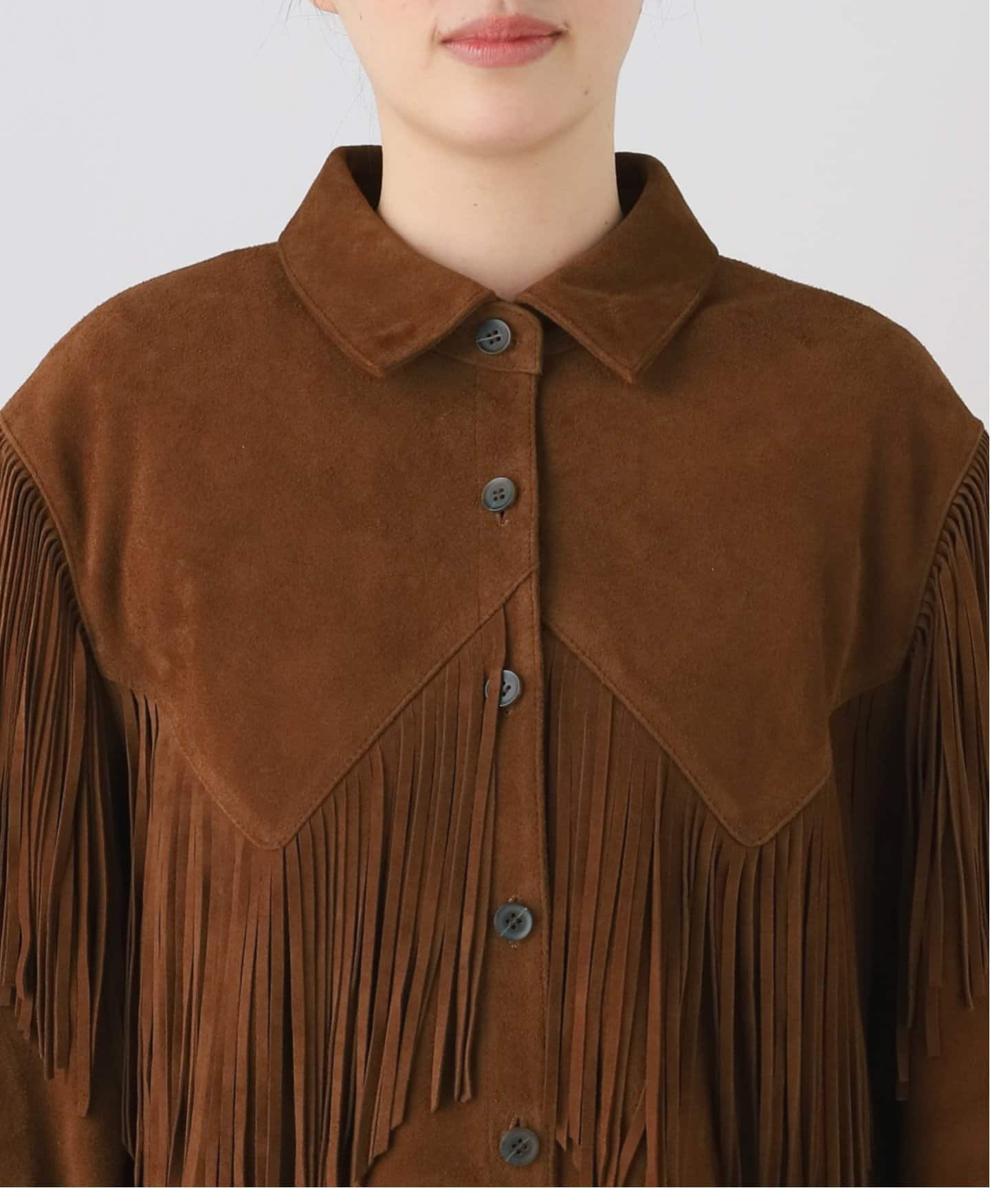 THE GREAT./ザ グレイト THE SUEDE FRINGE SHIRTS ジャケット（その他
