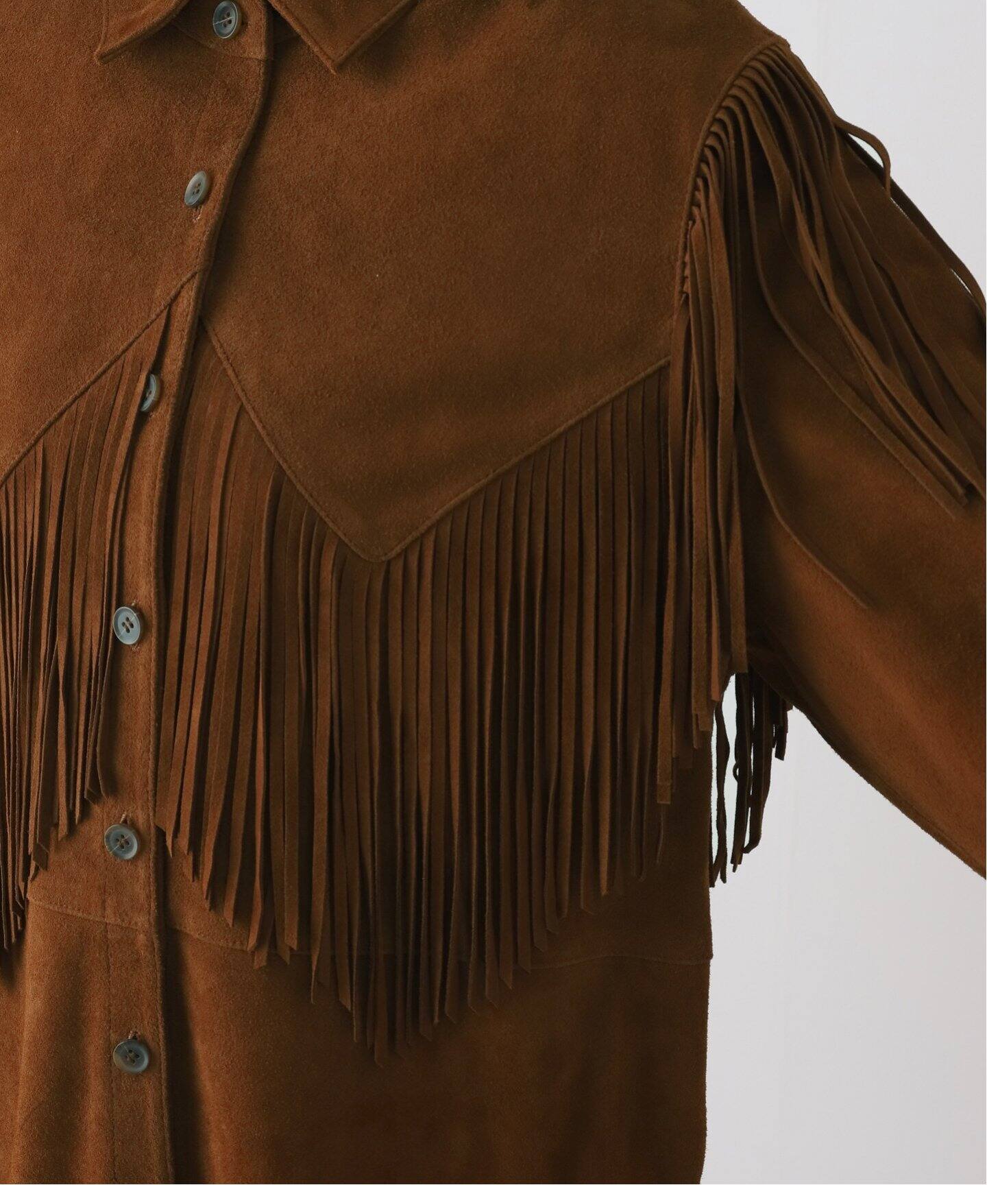 The Great./Plageフリンジスウェードシャツジャケット ウェスタン THE GREAT./ザ グレイト THE SUEDE FRINGE SHIRTS ジャケット
