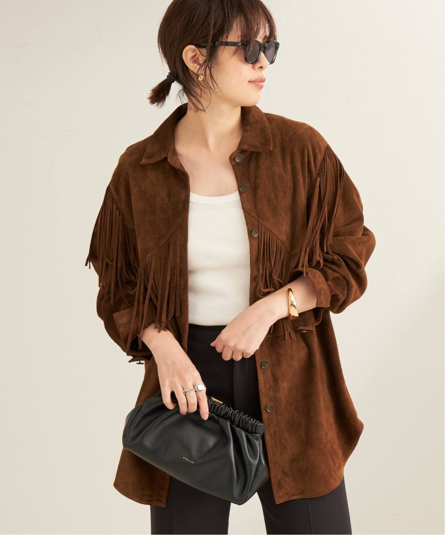 THE GREAT./ザ グレイト THE SUEDE FRINGE SHIRTS ジャケット（その他 