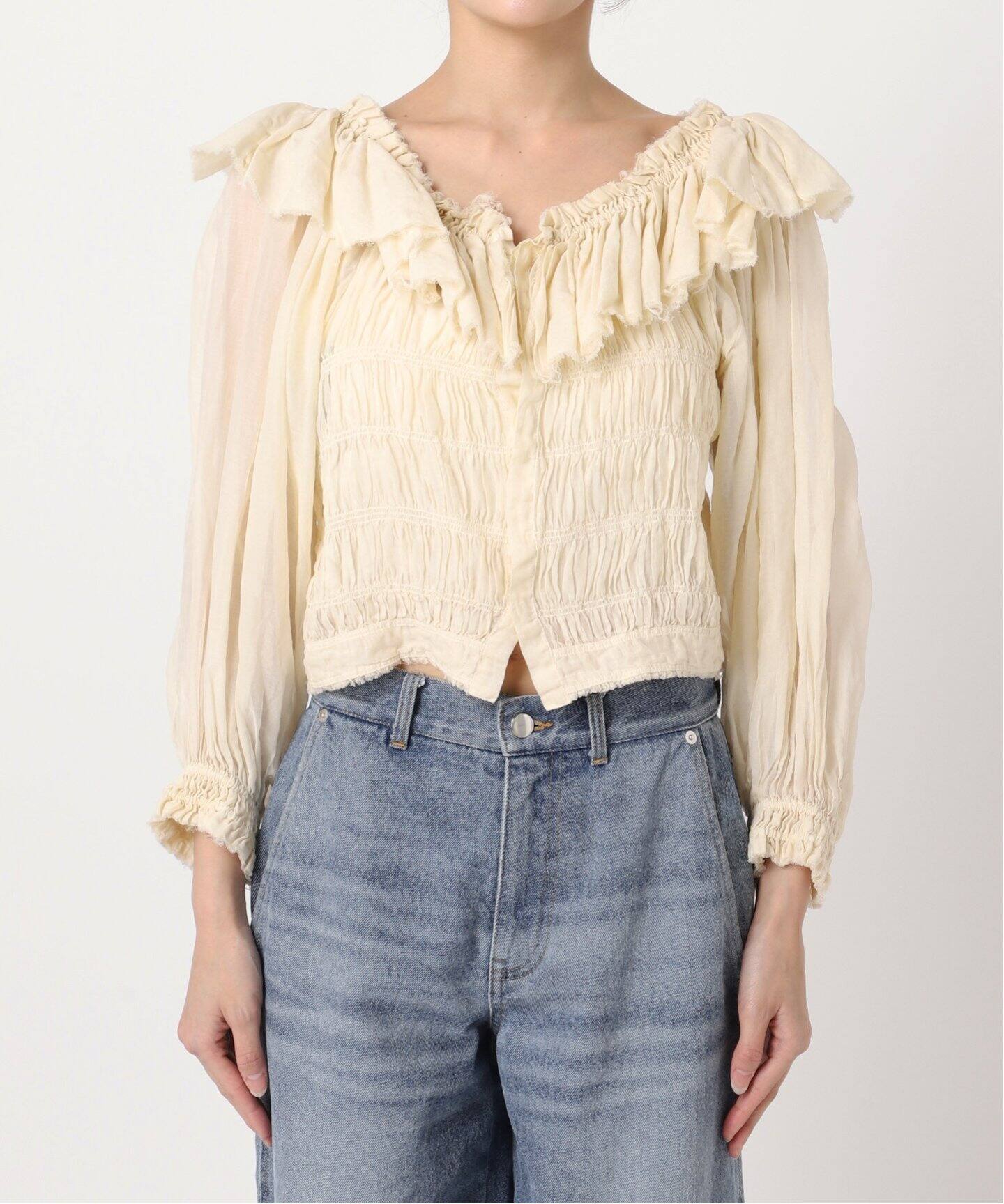 CURRENTAGE/カレンテージ】 GATHER FRILL ジャケット（その他  