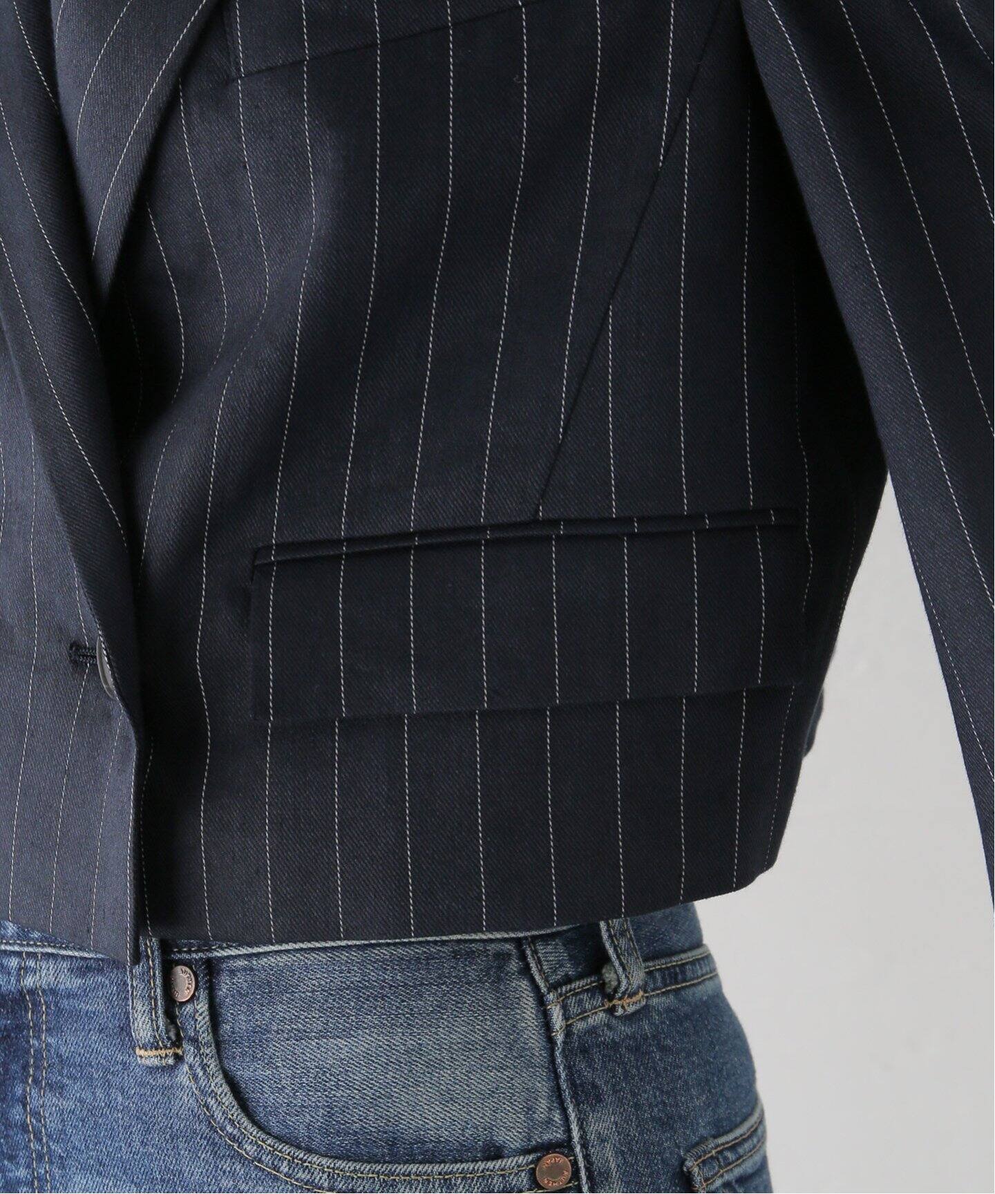 NALYAストライプ short ジャケット（テーラードジャケット）｜VERMEIL  