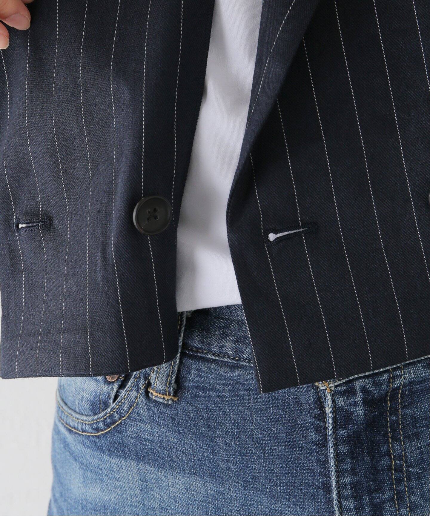 NALYAストライプ short ジャケット（テーラードジャケット）｜VERMEIL  