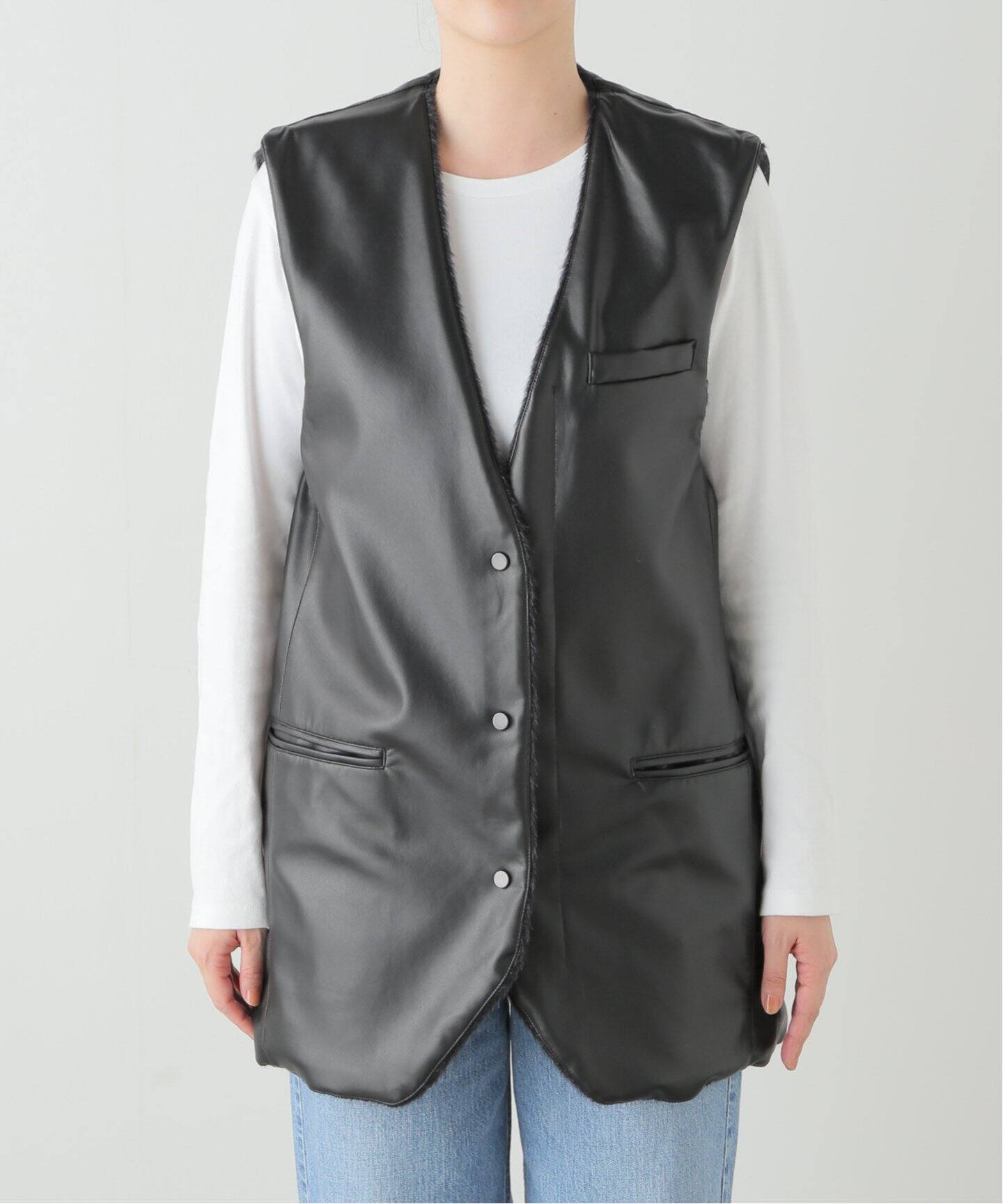 SAYAKA DAVIS ECO FUR RVERSIBLE VEST TBL6-SAF：ベスト（ベスト 