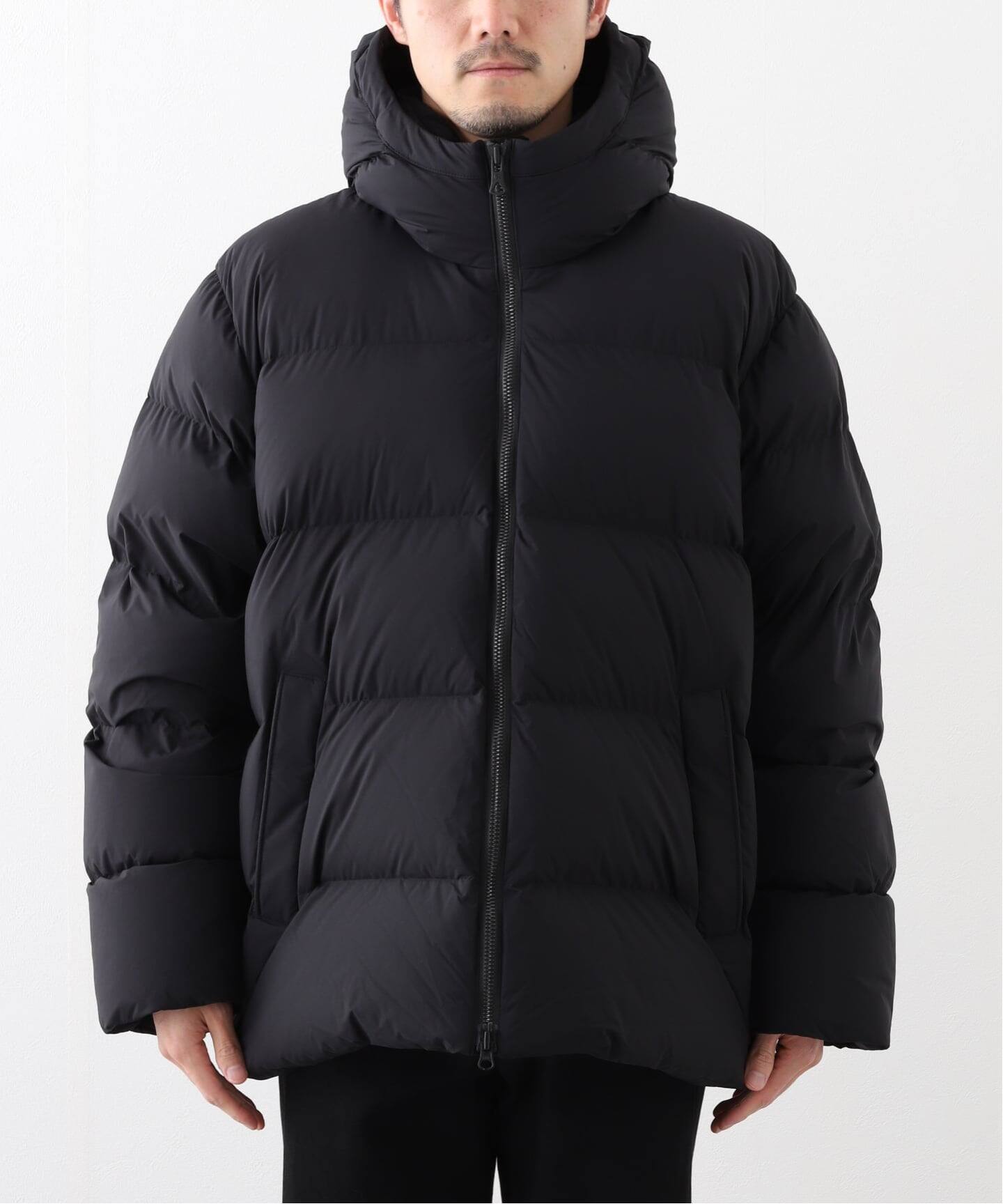 ネペンテス　ロードリオン　フード付き 黒 ダウンジャケット MATTE RIPSTOP FRANCHISE DOWN JACKET RC-4293（ダウンジャケット