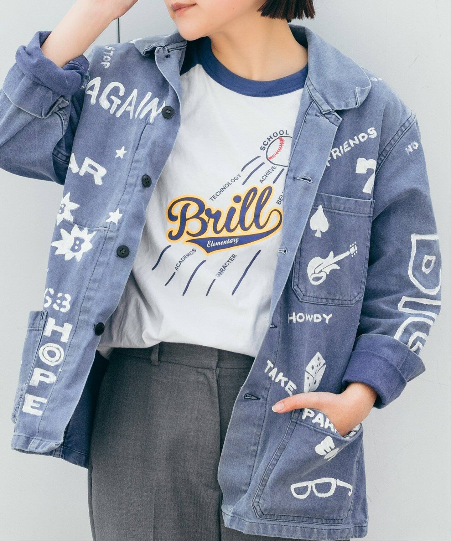 フレンチワークハンドペイントジャケット（その他ジャケット・スーツ 