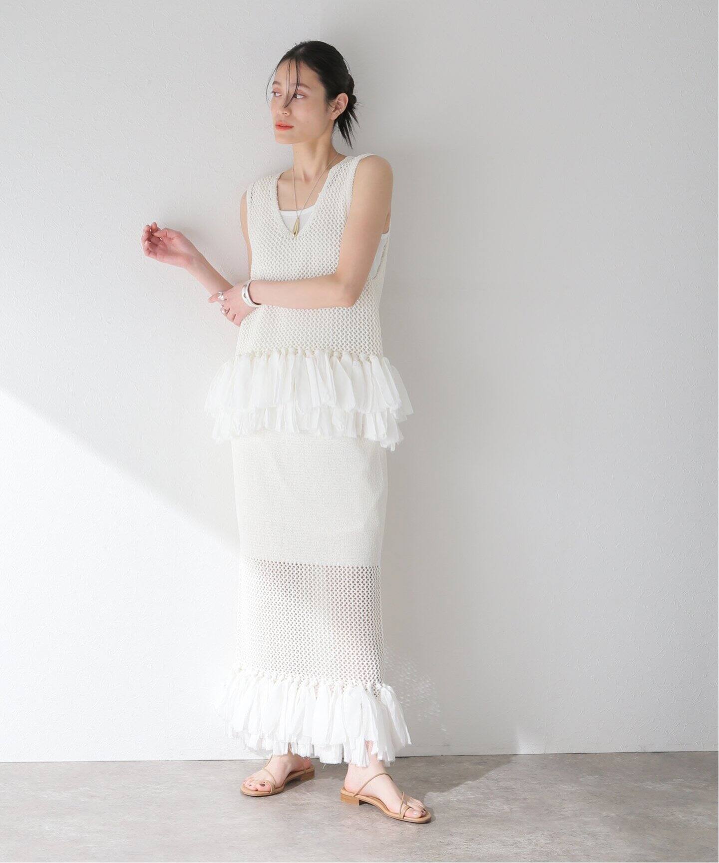 ADAWAS / アダワス】FRINGE MESH VEST（ベスト）｜BOICE FROM 