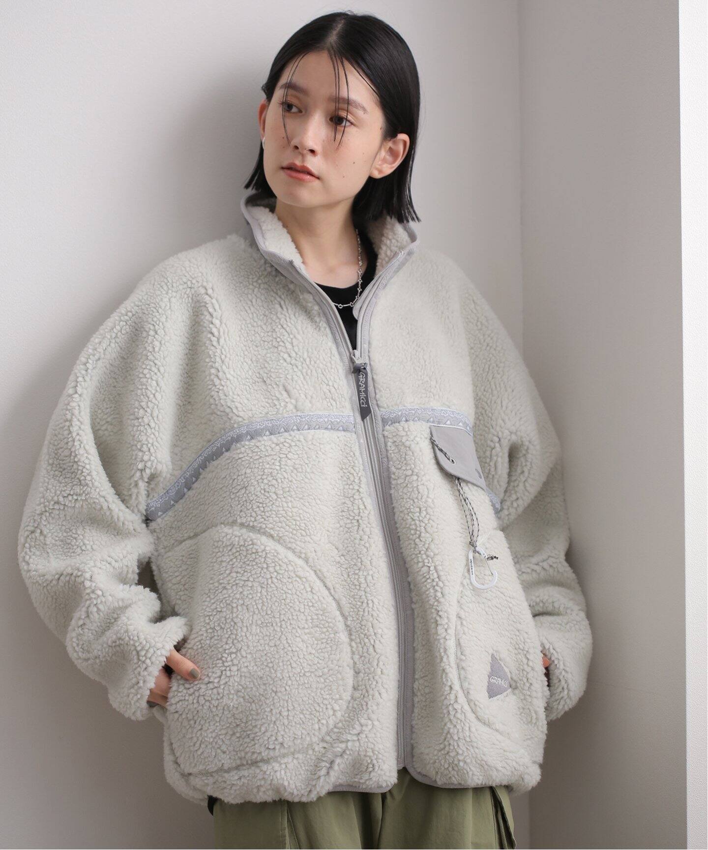 アウター 「Gramicci×and wander」JQ TAPE FLEECE JACKET(WOMENS) | JQ  
