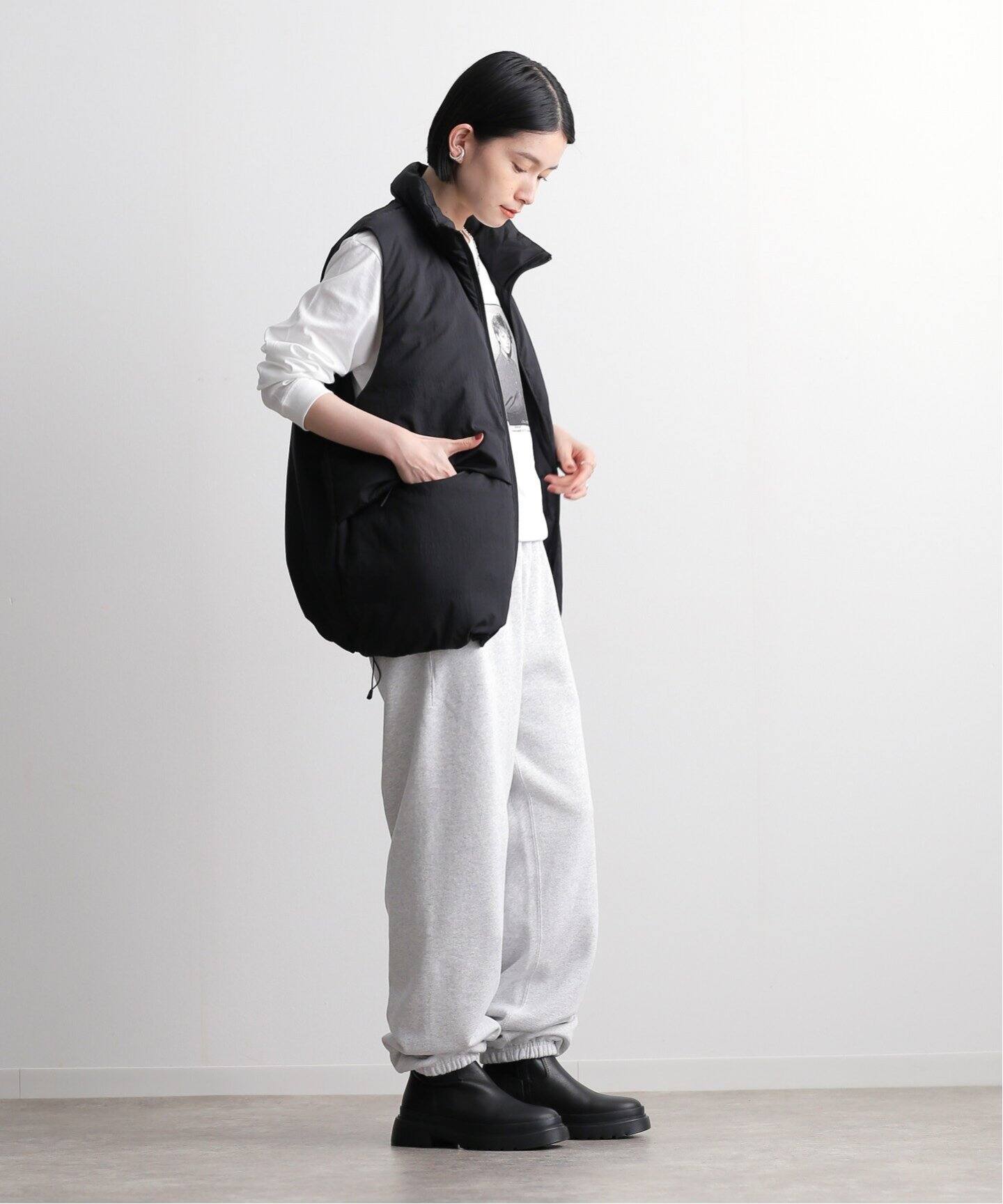 ES.1 Down Vest Si-001 (UNISEX)（ダウン・中綿ベスト）｜BOICE