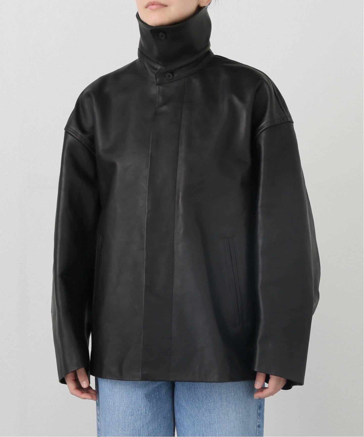 Blanc YM ネイビー パイルメルトンジャケット Blanc YM (ブラン