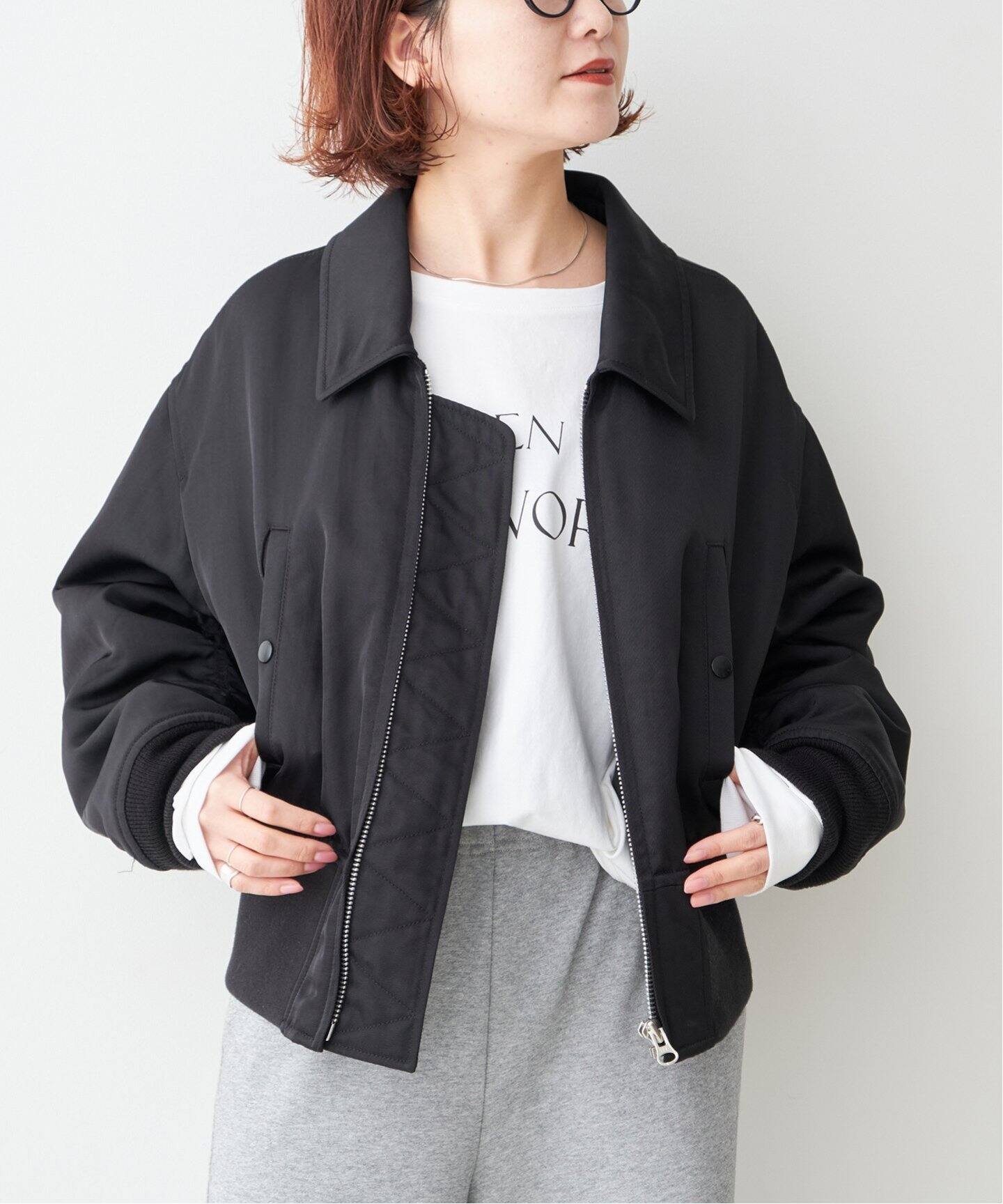 パデッドフライトブルゾン（中綿・キルティング）｜Spick and Span  