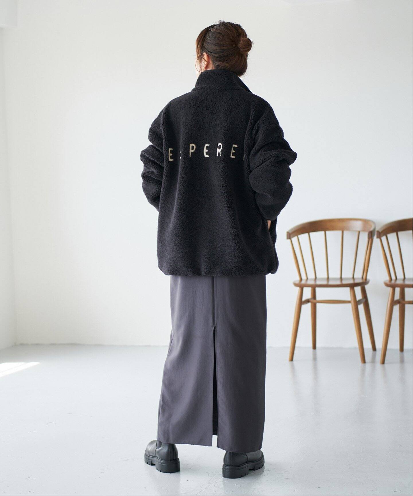 WEB限定》バックロゴボアブルゾン（ボア・フリース）｜Spick & Span 