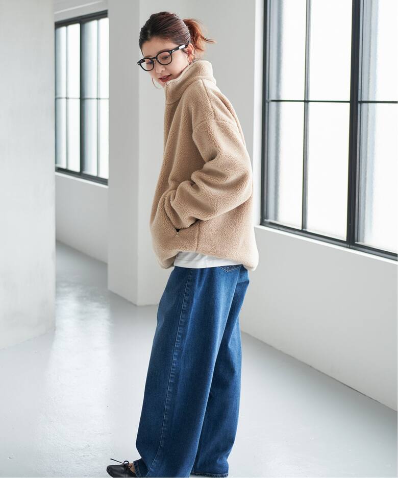 WEB限定》バックロゴボアブルゾン（ボア・フリース）｜Spick and Span  