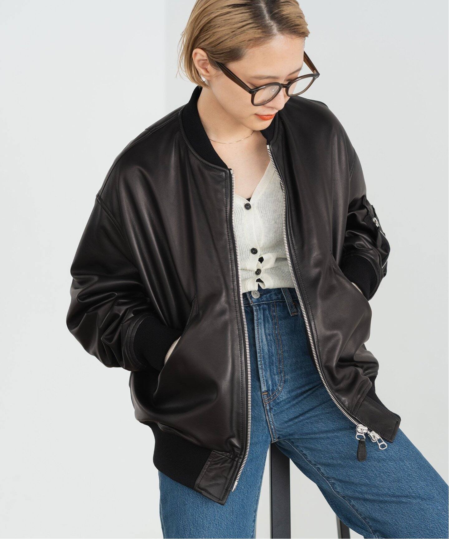 LOT/SMPL-008 LEATHER MA-1（レザージャケット）｜Spick and Span  