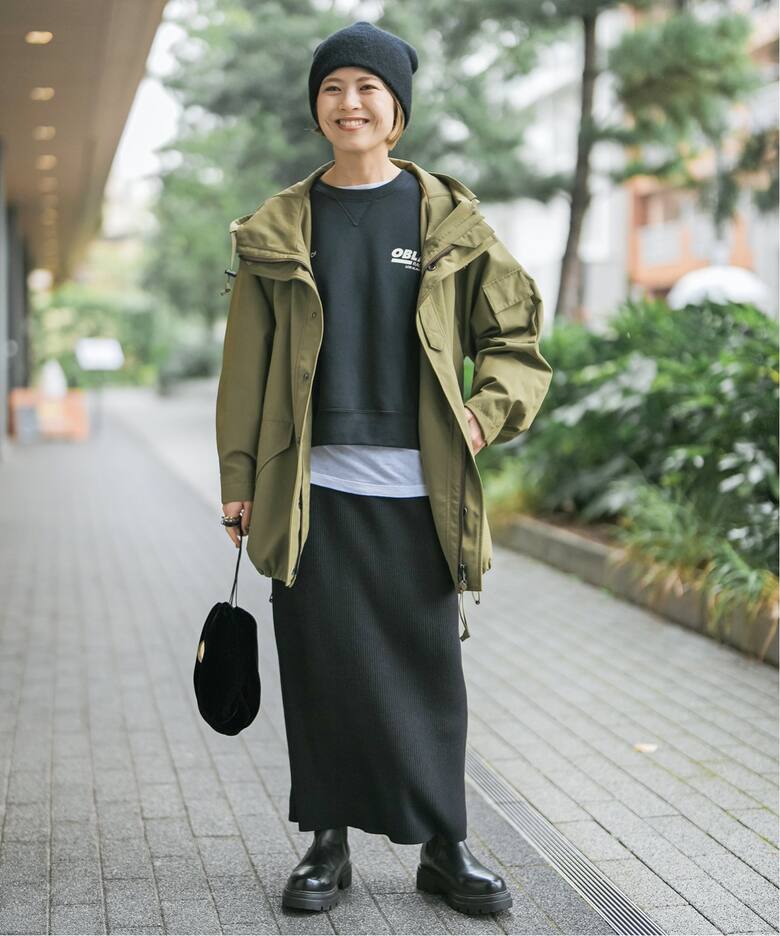 WEB限定追加》撥水T/Cクロスアーミーブルゾン（マウンテンパーカー  