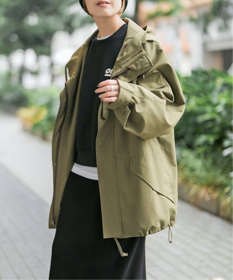 WEB限定追加》撥水T/Cクロスアーミーブルゾン（マウンテンパーカー  