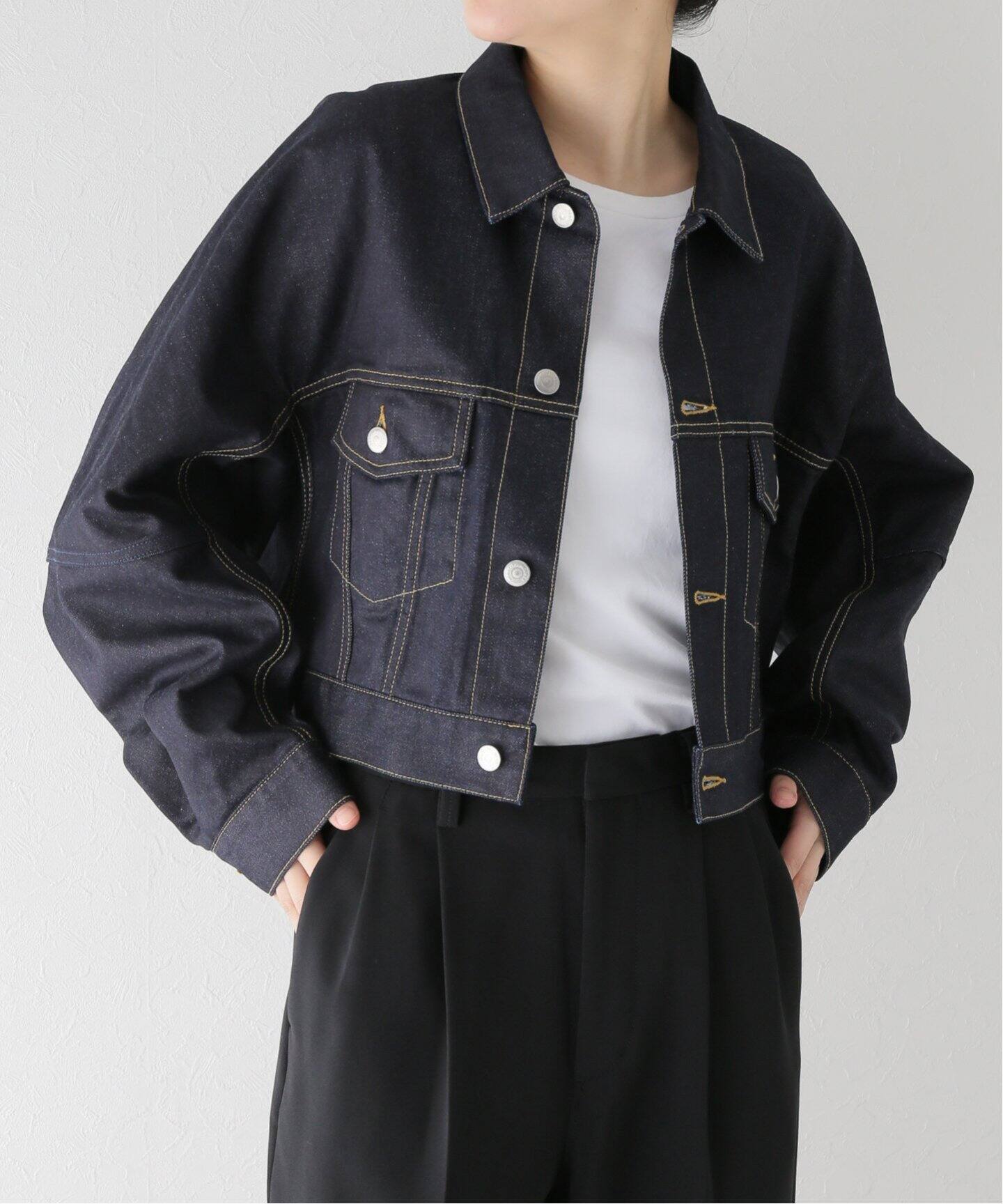 ≪一部店舗＋WEB≫【beautiful people】 selvedge denim short blouson 