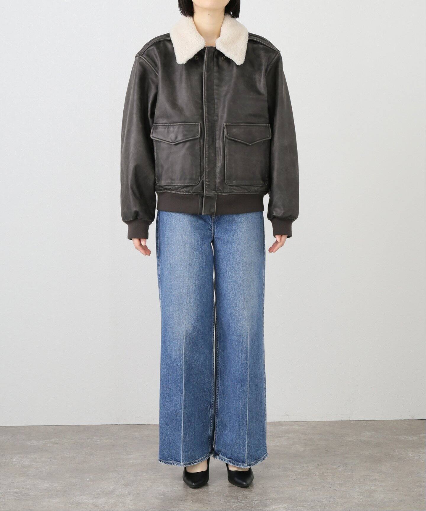 GLOWNY/グロウニー】 AIR FORCE LEATHER JACKET（レザージャケット  