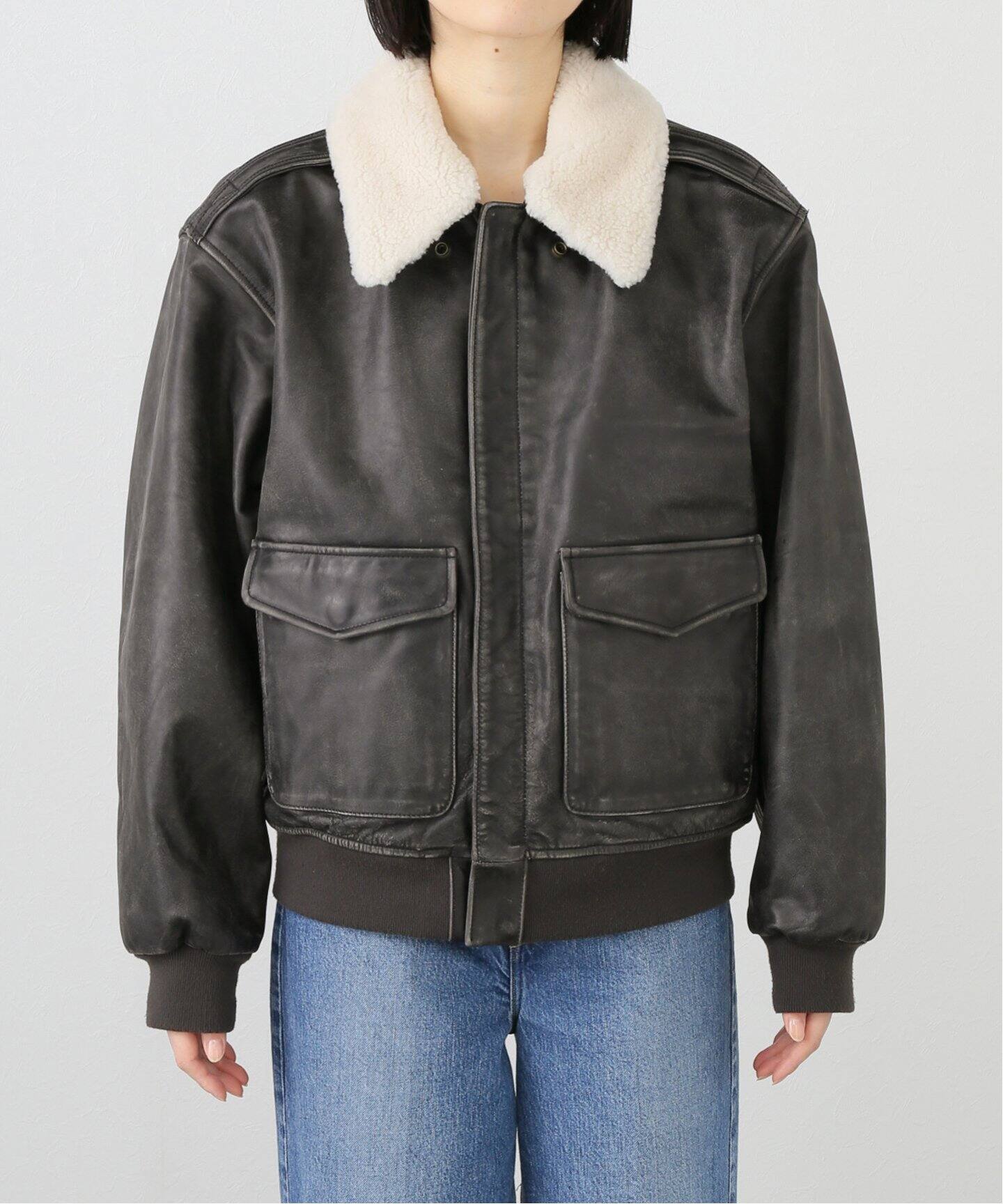 GLOWNY/グロウニー】 AIR FORCE LEATHER JACKET（レザージャケット  