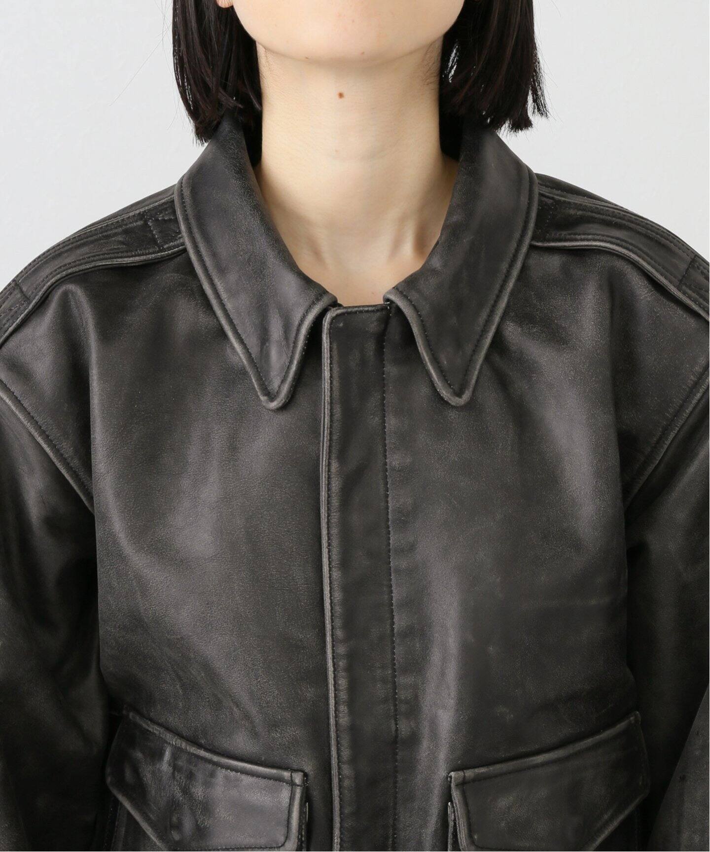 GLOWNY/グロウニー】 AIR FORCE LEATHER JACKET（レザージャケット  