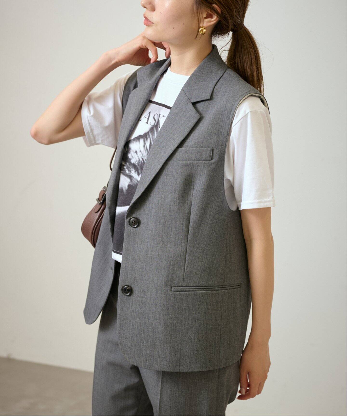 ウールギャバシングルベスト（ベスト）｜FRAMeWORK（フレームワーク