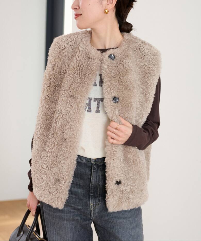 ≪追加≫フェイクファーベスト（ベスト）｜FRAMeWORK（フレームワーク  