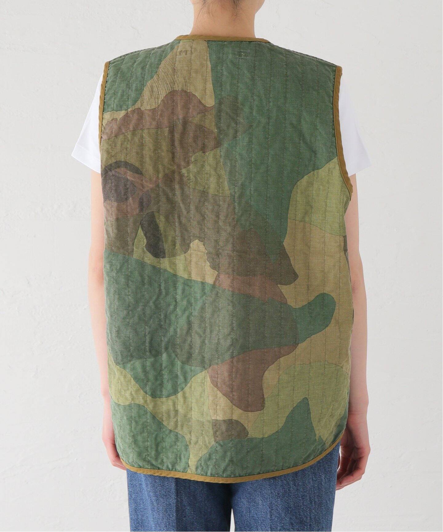 NIGEL CABOURNNOTCH WORK VESTカモフラワークベスト