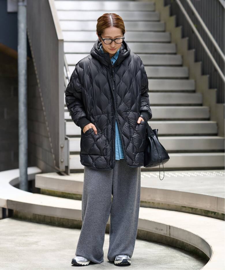 TAION/タイオン 別注フードビブス付きブルゾン（中綿・キルティング  