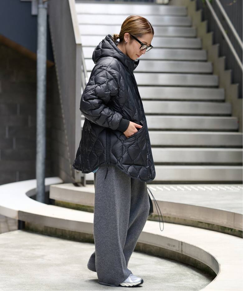 TAION/タイオン 別注フードビブス付きブルゾン（中綿・キルティング  