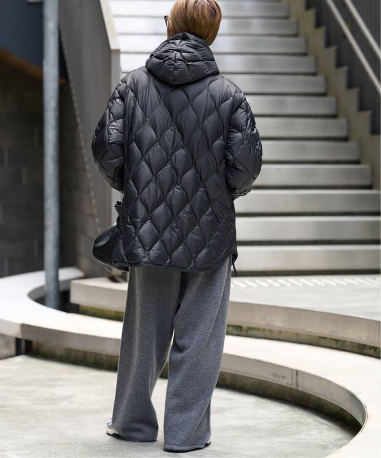 TAION/タイオン 別注フードビブス付きブルゾン（中綿・キルティング  