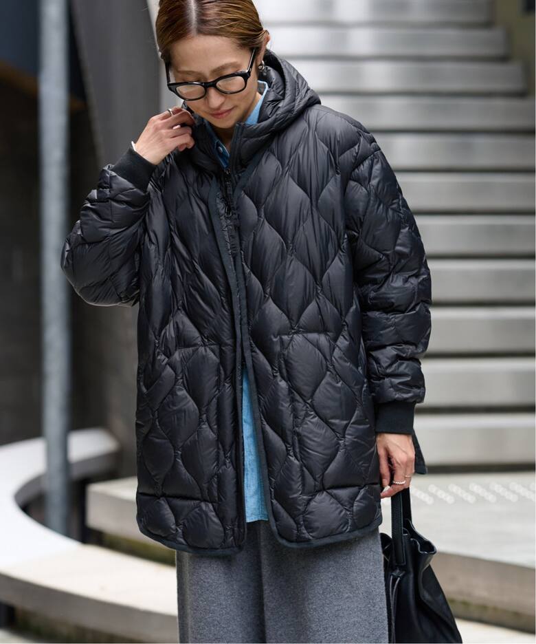 TAION/タイオン 別注フードビブス付きブルゾン（中綿・キルティング  