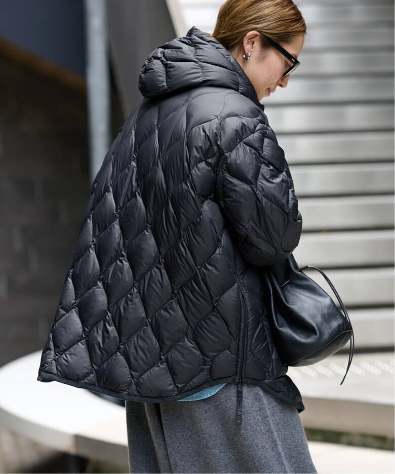 TAION/タイオン 別注フードビブス付きブルゾン（中綿・キルティング  