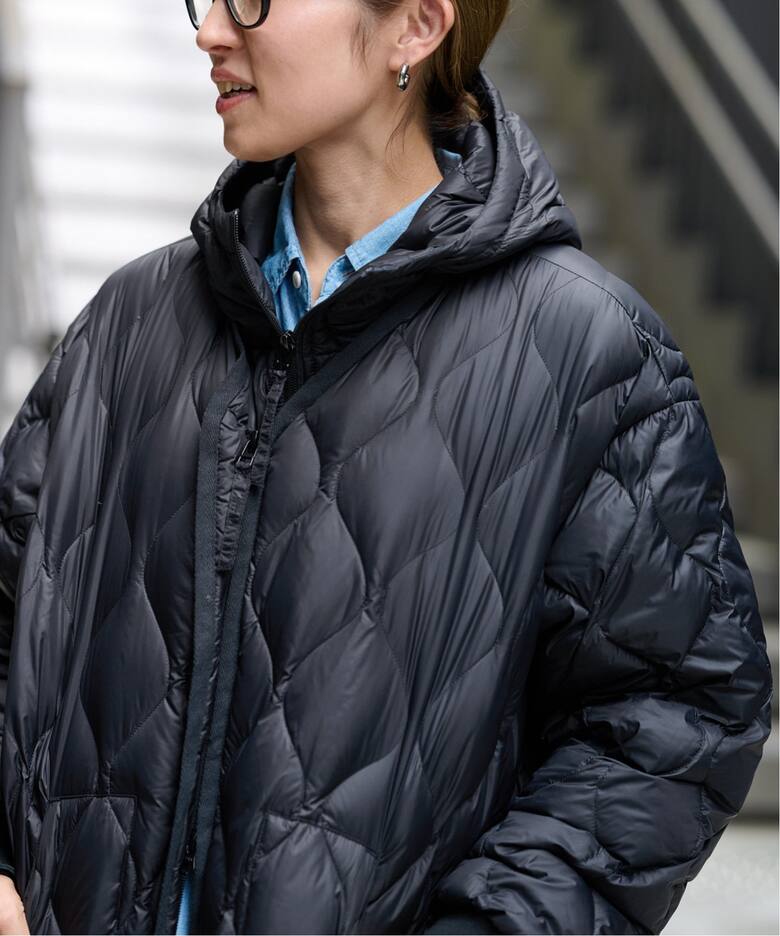 TAION/タイオン 別注フードビブス付きブルゾン（中綿・キルティング  