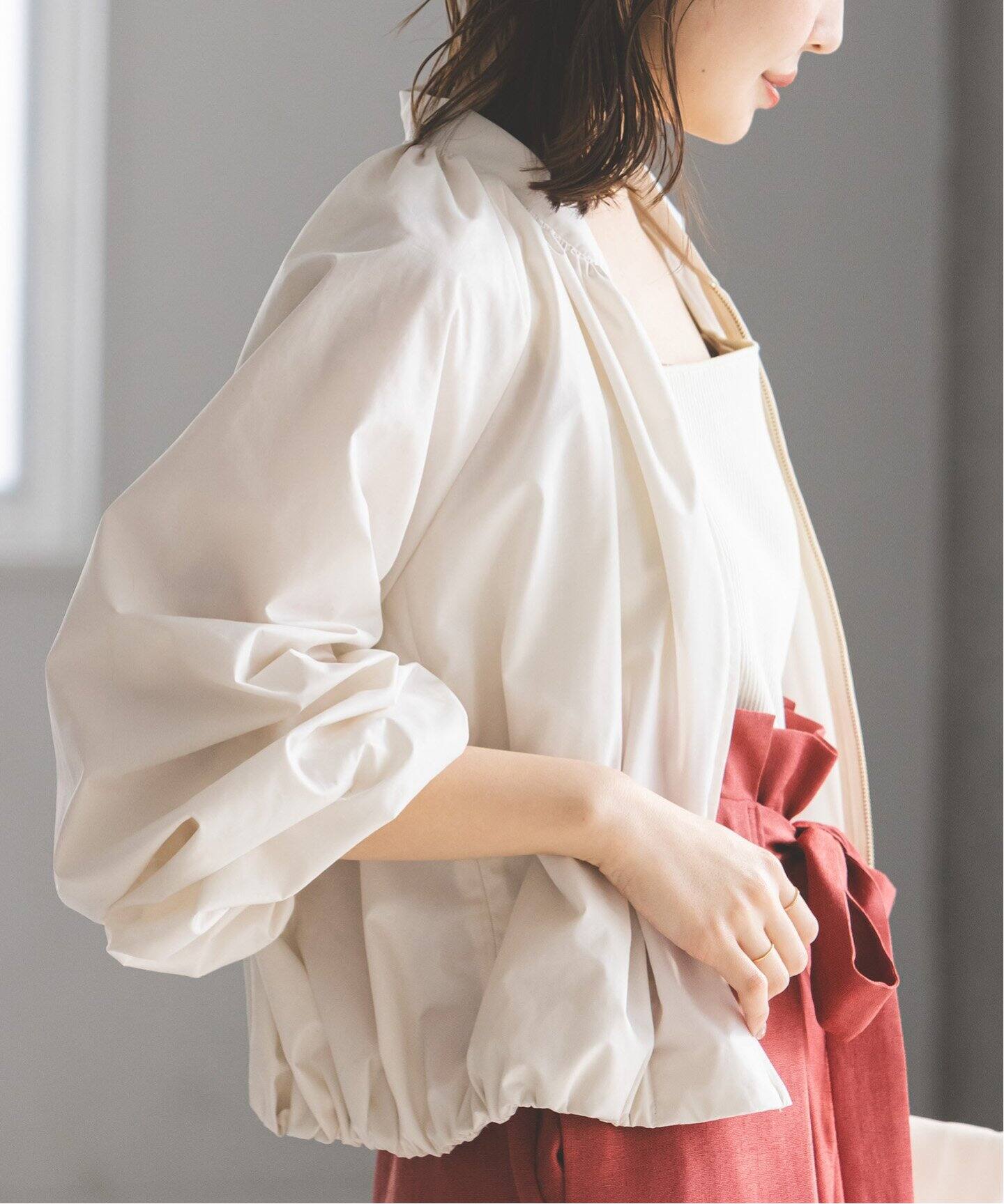 メタルタイプライターパフブルゾン（その他ブルゾン／アウター  