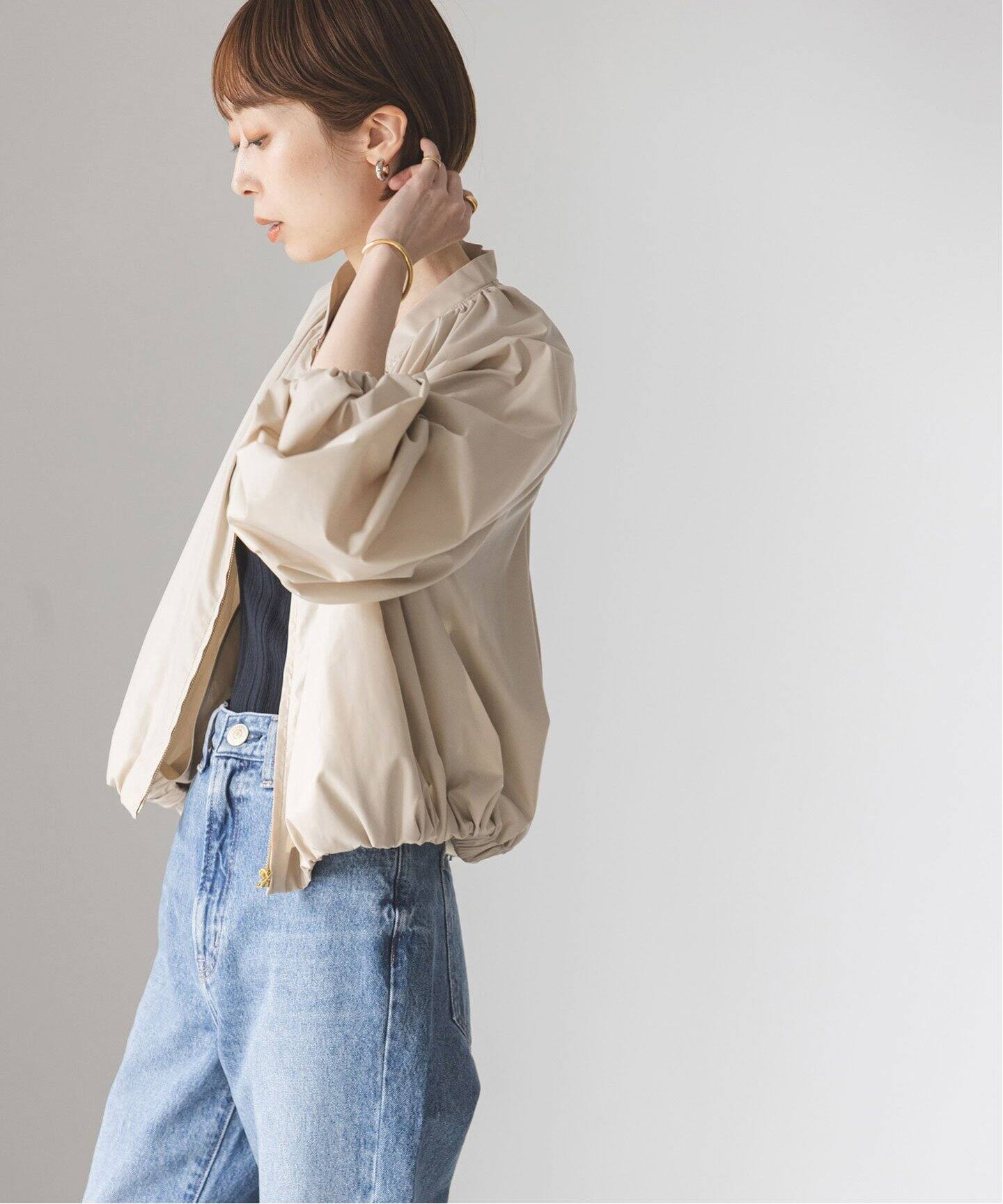 メタルタイプライターパフブルゾン（その他ブルゾン／アウター  