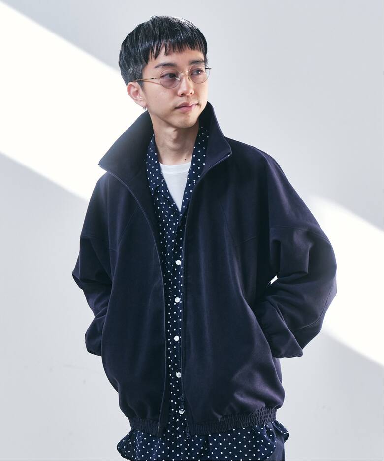 フェイクスエード アーミートレーニングジャケット（レザージャケット  