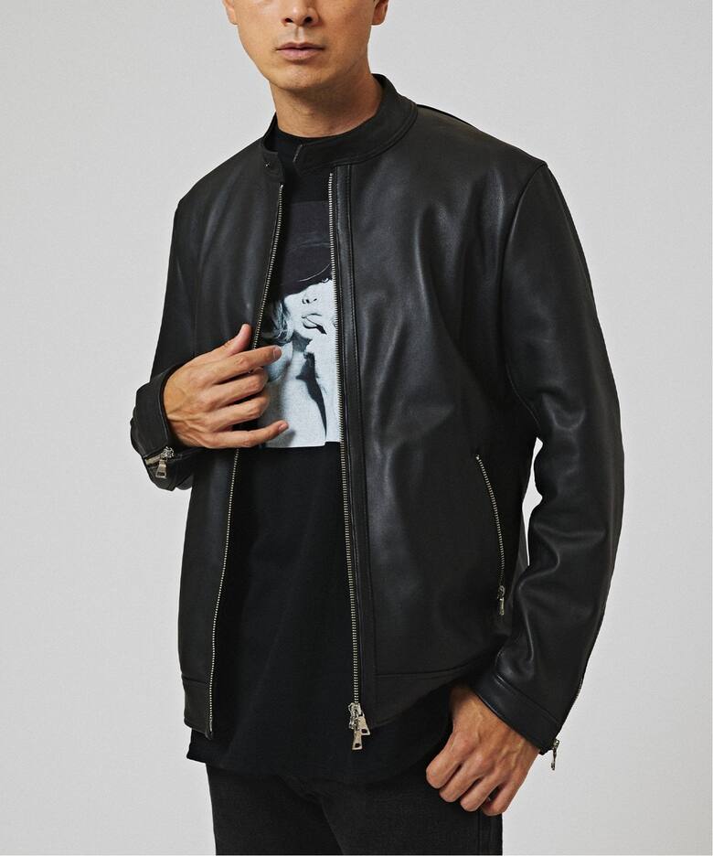 ナッパレザー シングルレザーライダースジャケット（レザージャケット  