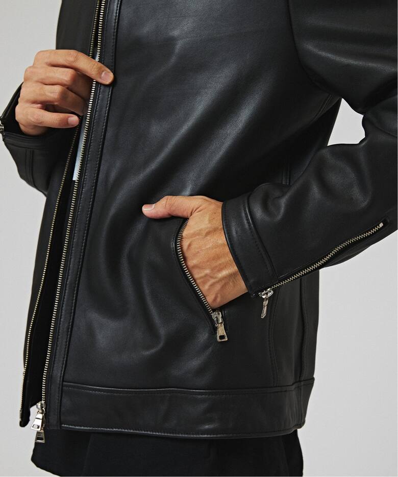 ナッパレザー シングルレザーライダースジャケット（レザージャケット  