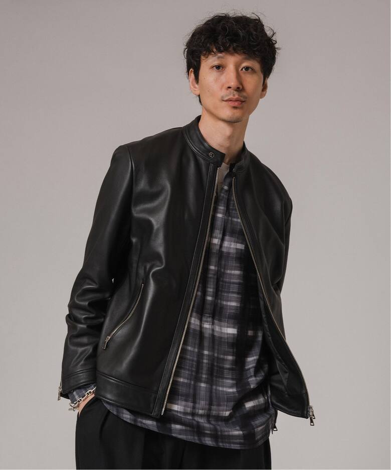 黒 レザー ライダースジャケット（黒レザーライダースジャケット き  