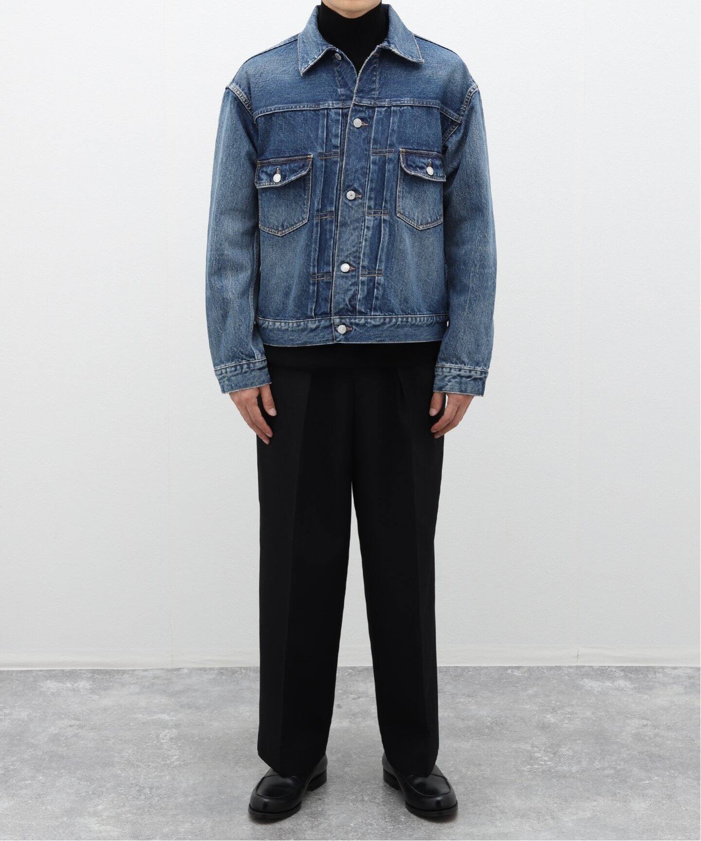 CIOTA(シオタ) Double Pocket Denin JKT Medium Dark Blue(Damage  