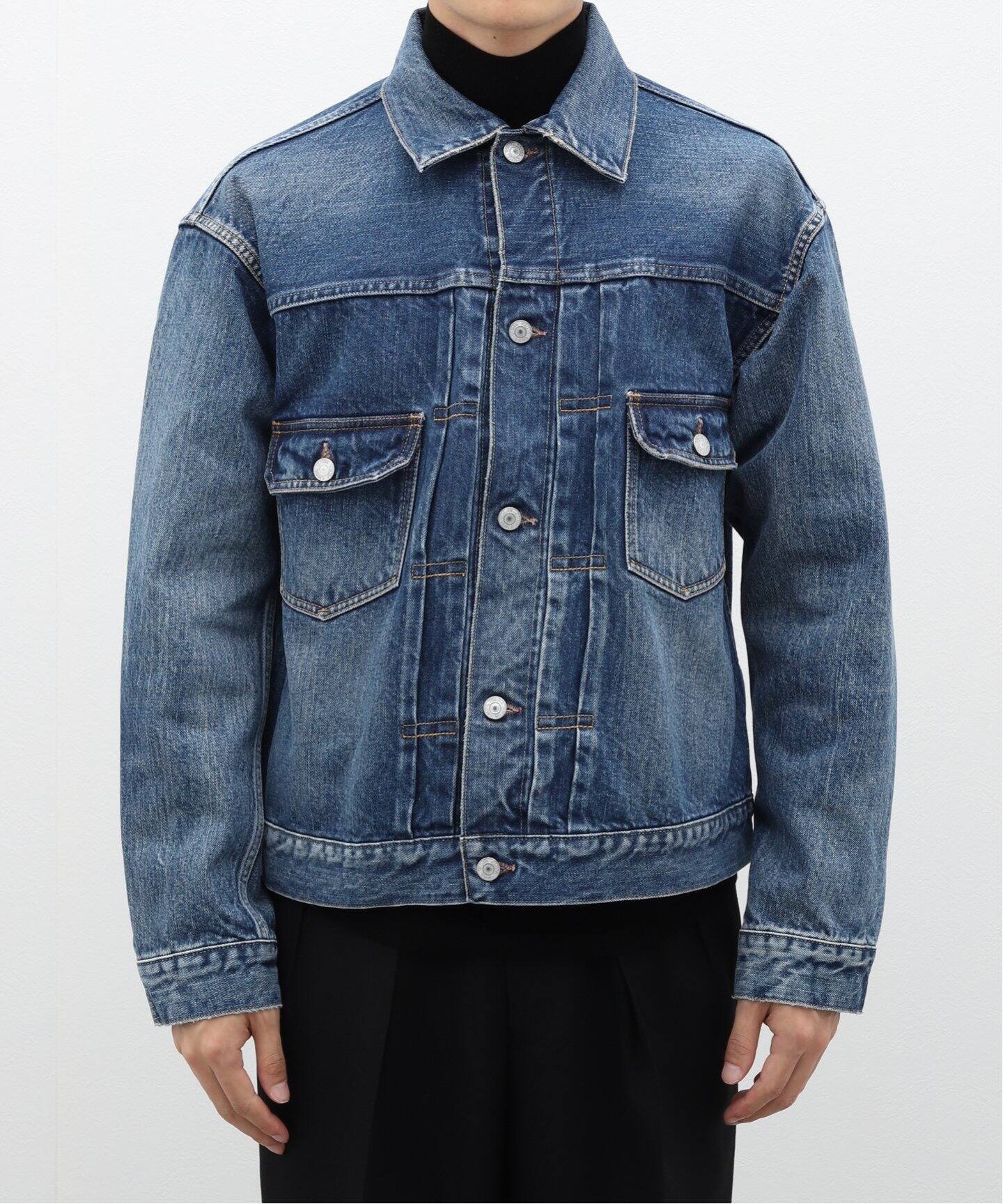 CIOTA(シオタ) Double Pocket Denin JKT Medium Dark Blue(Damage 