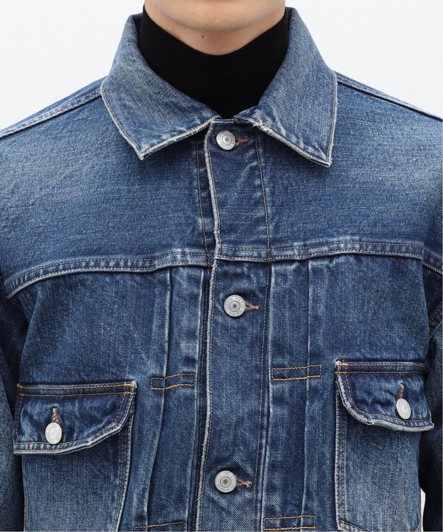 CIOTA(シオタ) Double Pocket Denin JKT Medium Dark Blue(Damage 