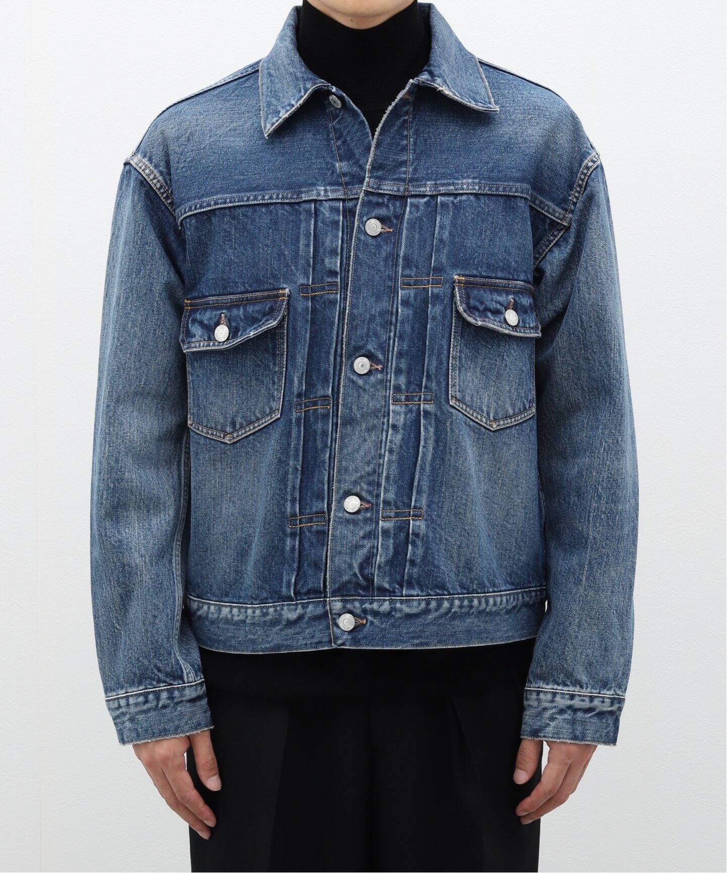 CIOTA(シオタ) Double Pocket Denin JKT Medium Dark Blue(Damage 