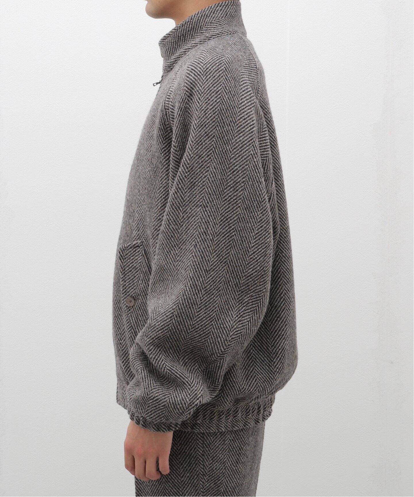 AURALEE (オーラリー) LAMA SHETLAND WOOL TWEED ZIP ブルゾン（その他  